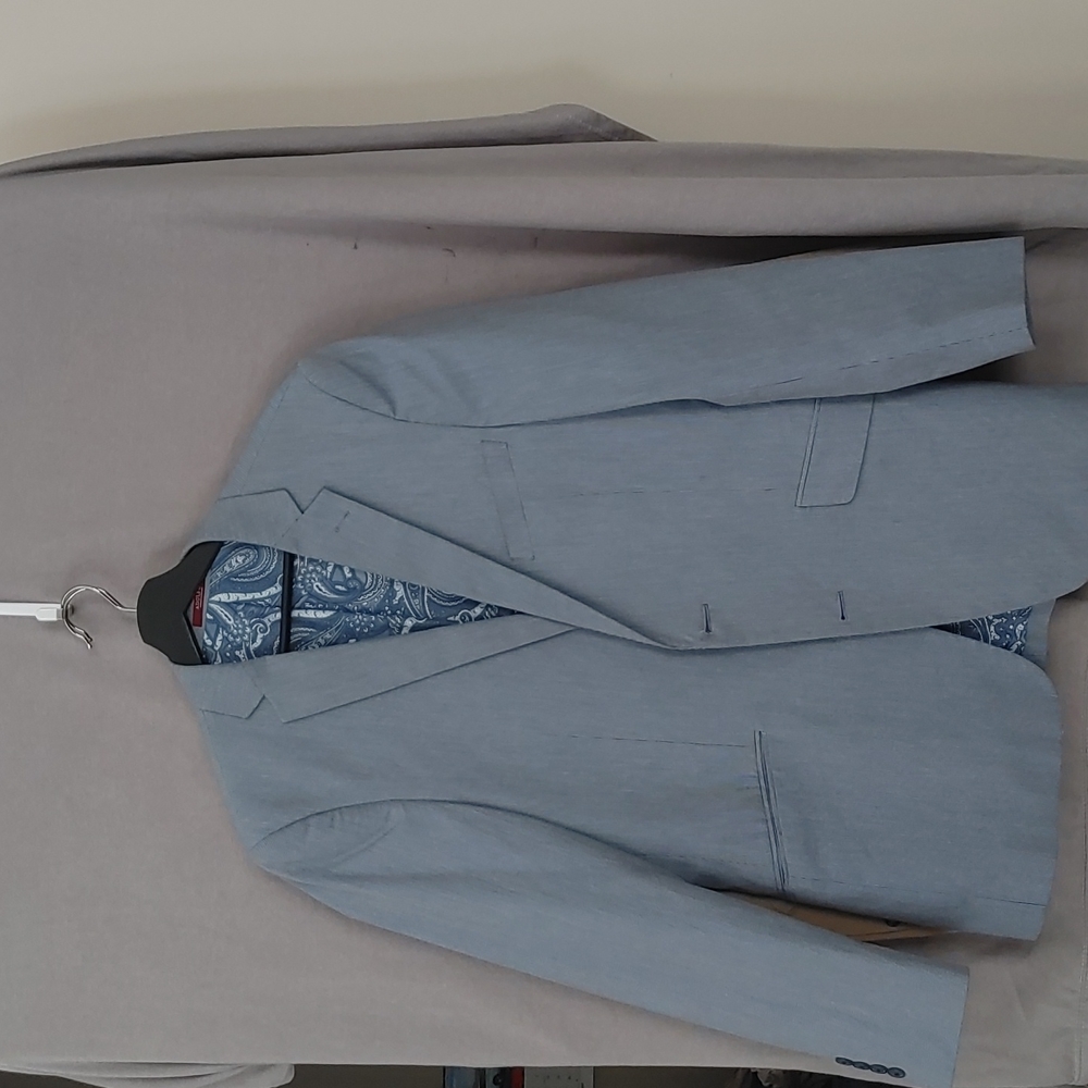 Adolfo Sport Jacket, blue pin stripe, sz 38R